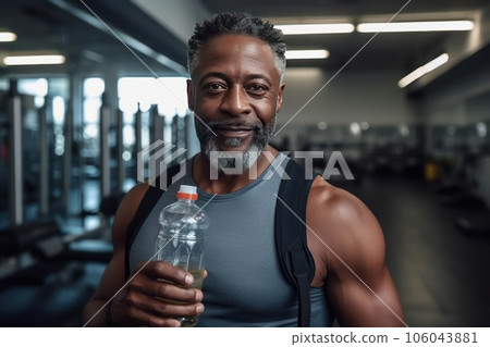 African American man in the gym. African American man in the gym. 106043881