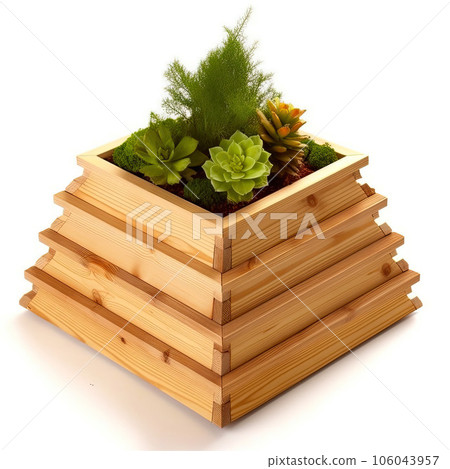 Stylish Wooden Pyramid Planter Stylish Wooden Pyramid Planter 106043957