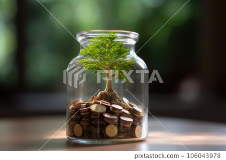 A Coin-Filled Bottle Blossoms A Coin-Filled Bottle Blossoms 106043978
