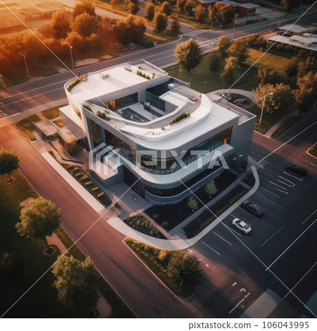 Aerial Perspective of Modern Buildings 106043995