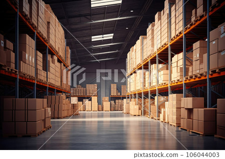 Vast Storage Facility Packed with Products 106044003