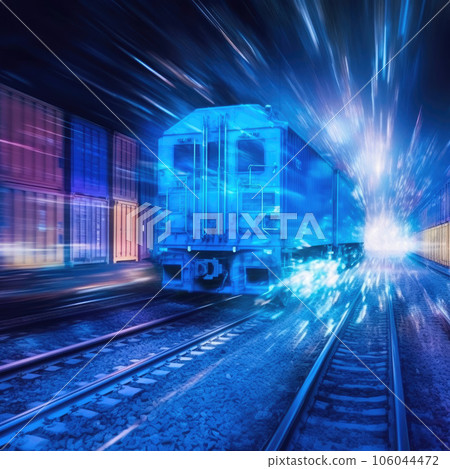 Speeding into the Future: High-Tech Train and Express Delivery 106044472