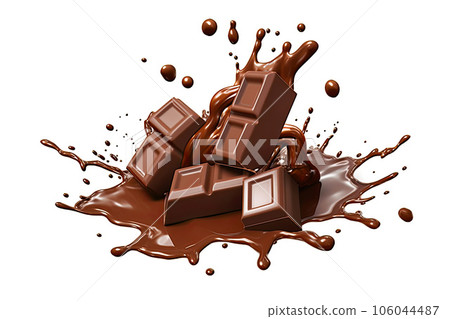 Chocolate Gems on White Background 106044487
