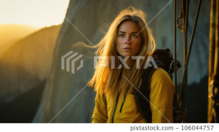 Determined Teen Female Climber Determined Teen Female Climber 106044757