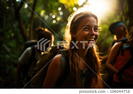 Female Teens Embarking on an Adventure 106044758