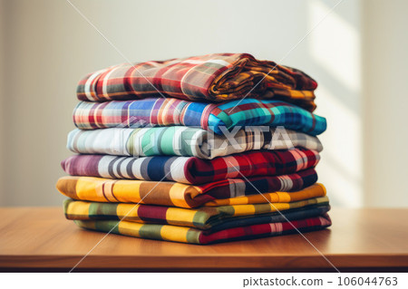 Rustic Charm: Stacked Men's Shirts 106044763