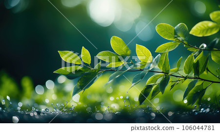 Blurred Panoramic Backdrop of Lush Greenery 106044781