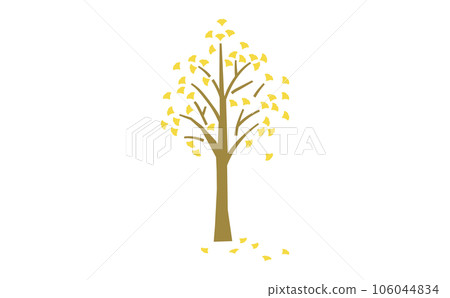 Gingko illustration in autumn 106044834