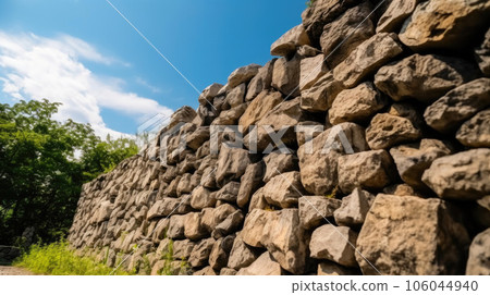Majestic Stone Retaining Wall: A Low Angle Perspective Majestic Stone Retaining Wall: A Low Angle Perspective 106044940