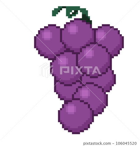 pixel illustration of grapes pixel illustration of grapes 106045520