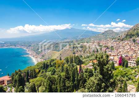Cityscape of Taormina in Sicily 106045795