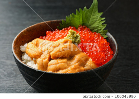 Dumpling on a bowl of rice 106045990