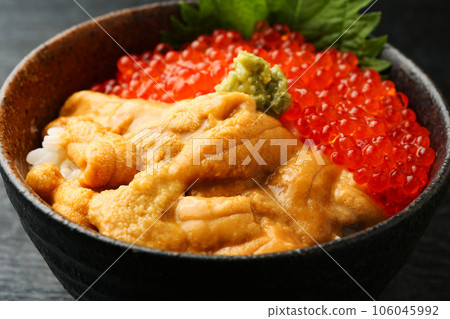 餃子放在一碗米飯上 106045992