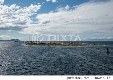 Coast Guard Station on Ediz Hook in Port Angeles Harbor, Washington. 106046213