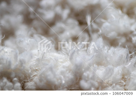 Background White Fuzzy Fluffy cotton scarf close up 106047009