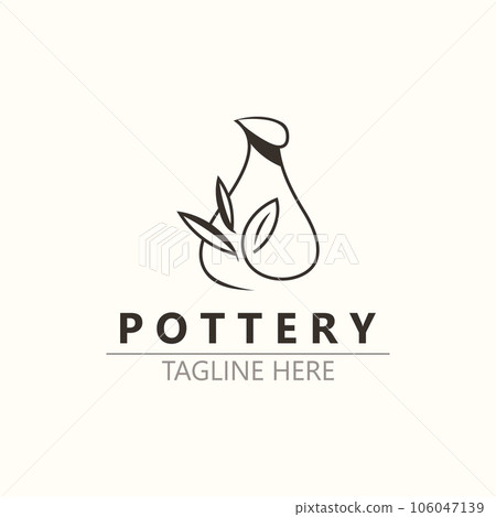 Pottery logo design handmade, creative traditional mug craft sign concept inspiration nature workshop Pottery logo design handmade, creative traditional mug craft sign concept inspiration nature workshop 106047139
