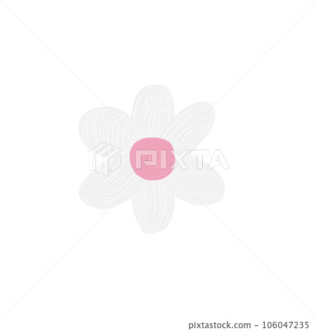 Cute cartoon pastel doodle hand draw flower Cute cartoon pastel doodle hand draw flower 106047235