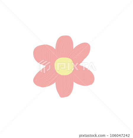 Cute cartoon pastel doodle hand draw flower Cute cartoon pastel doodle hand draw flower 106047242