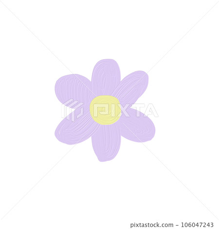 Cute cartoon pastel doodle hand draw flower Cute cartoon pastel doodle hand draw flower 106047243