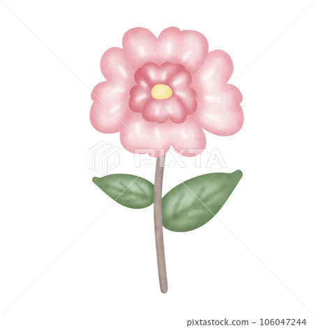 Cute cartoon pastel doodle hand draw flower Cute cartoon pastel doodle hand draw flower 106047244