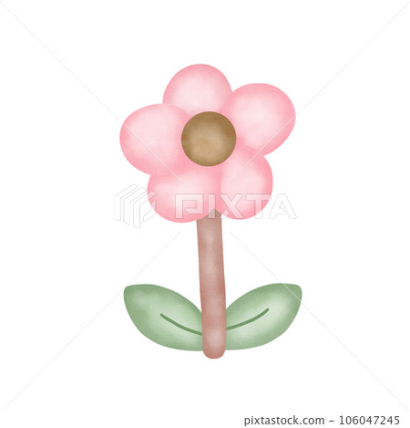 Cute cartoon pastel doodle hand draw flower Cute cartoon pastel doodle hand draw flower 106047245