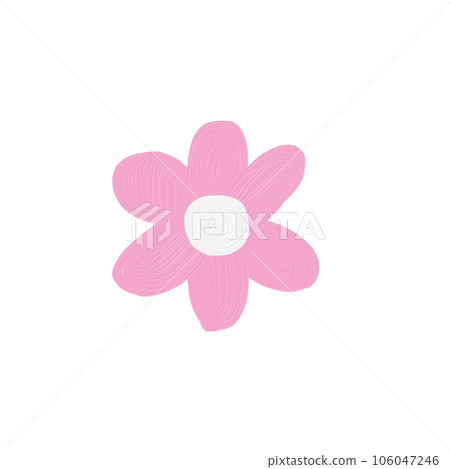 Cute cartoon pastel doodle hand draw flower Cute cartoon pastel doodle hand draw flower 106047246