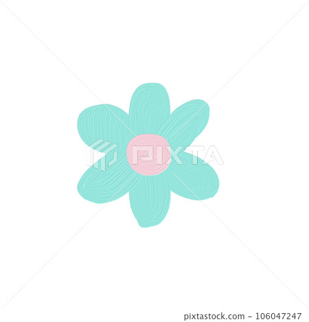 Cute cartoon pastel doodle hand draw flower Cute cartoon pastel doodle hand draw flower 106047247
