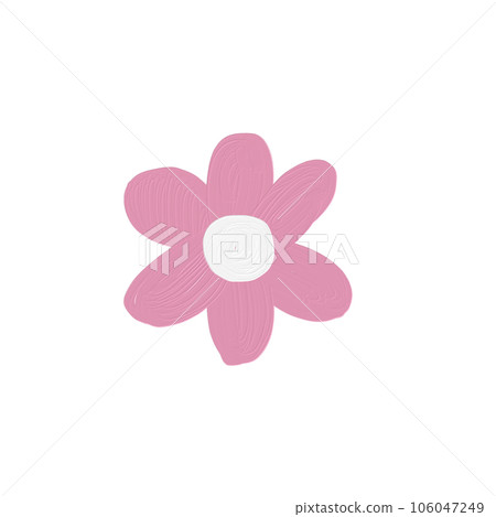 Cute cartoon pastel doodle hand draw flower Cute cartoon pastel doodle hand draw flower 106047249