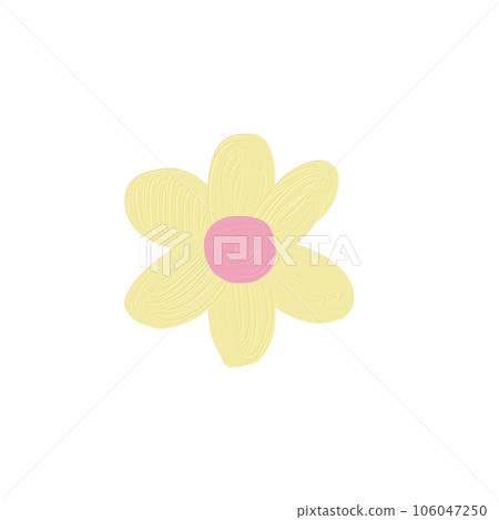 Cute cartoon pastel doodle hand draw flower Cute cartoon pastel doodle hand draw flower 106047250