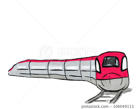 秋田新幹線小町的素描風格插圖。 E6系列小町的插圖。 106049113