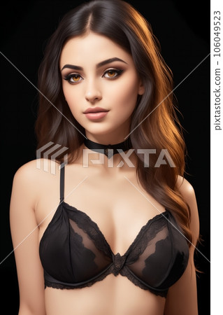 Beautiful woman posing for lingerie advertisement Beautiful woman posing for lingerie advertisement 106049523