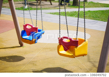 Close-up of a baby swing in the playground 106049702