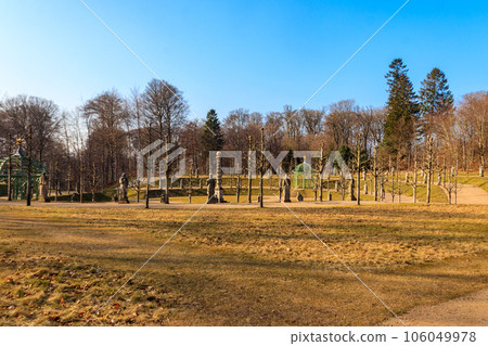 Valley of the Norsemen at the palace gardens of Fredensborg palace in Denmark 106049978