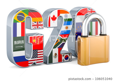 Summit G20 with padlock, 3D rendering 106051040