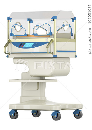 Neonatal incubator, infant incubator. 3D rendering 106051085