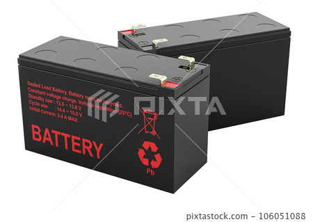 Sealed UPS batteries, 3D rendering Sealed UPS batteries, 3D rendering 106051088