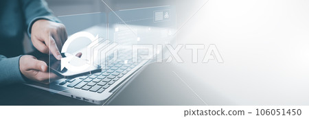 Business people Smartphone with Update Software Computer Program Upgrade Business Technology Internet, Update on virtual screen. Internet and technology concept, loading bar with installing the update 106051450