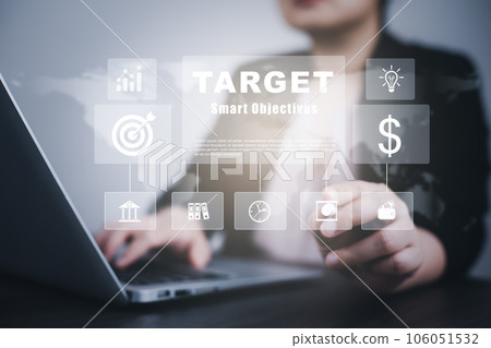 Targeting with marketing business concept, Business people using pen touch graph target smart Objectives, Executive marketing, investment goal and target for business investment, business new idea Targeting with marketing business concept, Business people using pen touch graph target smart Objectives, Executive marketing, investment goal and target for business investment, business new idea 106051532