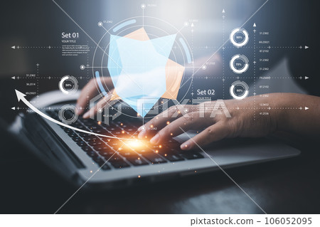 Working on laptops with Planning analysis and Project management online. Stock Market Investments and Digital Assets, analyzing forex trading graph financial data. Business finance background. 106052095