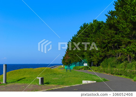 Landscape of Akanehama green area in Narashino, Chiba Prefecture August 2023 106052408