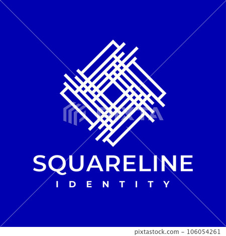 Minimal geometric structure line abstract logo design. Square architecture logo. Minimal geometric structure line abstract logo design. Square architecture logo. 106054261