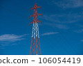 Refreshing blue sky and steel tower 106054419