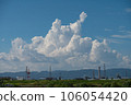 White clouds floating in the blue summer sky 106054420
