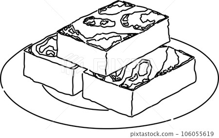 台灣當地美食白蘿蔔麻糬_線描 106055619