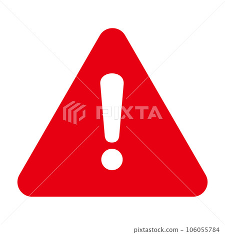 red warning mark red warning mark 106055784