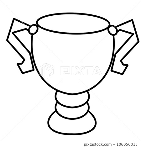 golden trophy cup isolated on white 106056013