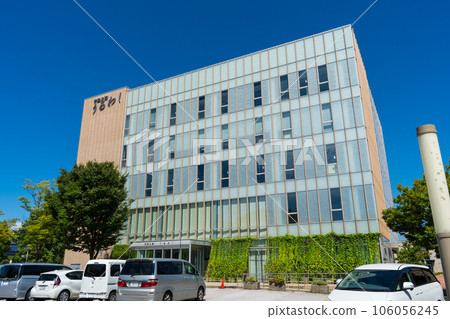 Citizen Studio Uruwashi in a sunny blue sky and a cultural facility|Hakusan City, Ishikawa Prefecture Citizen Studio Uruwashi in a sunny blue sky and a cultural facility|Hakusan City, Ishikawa Prefecture 106056245