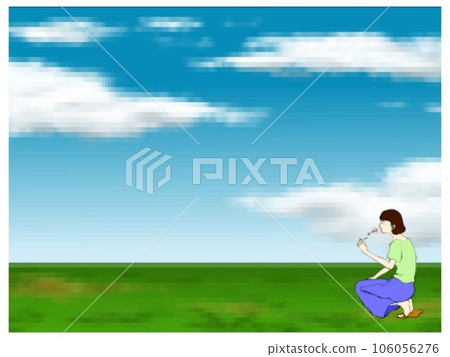 女人在大自然中採花 女人在大自然中採花 106056276