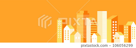橫幅設置_建築群_橙色 106056299