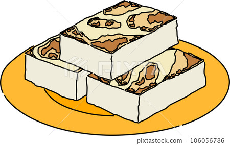 台灣當地美食白蘿蔔麻糬_輪廓+繪畫 106056786